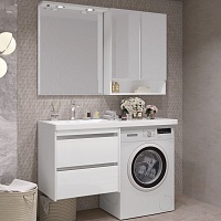 Opadiris Мебель для ванной Фреш 120 L под стиральную машину подвесная белая